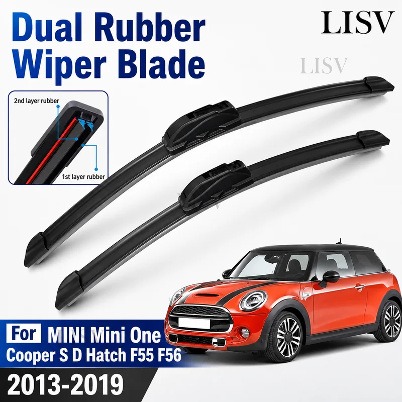 For MINI Mini One Cooper S D Hatch F55 F56 2013-2019 Front Wiper Blade Washer Windscreen Car Accessories Replacement 19