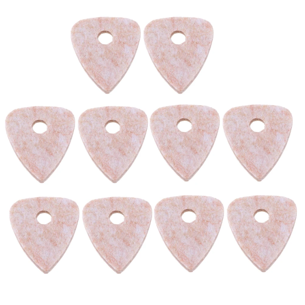 

10 Pcs Guitar Pick Plectrum Metal Ukulele Picks Bass Accessories Felt for Acoustic