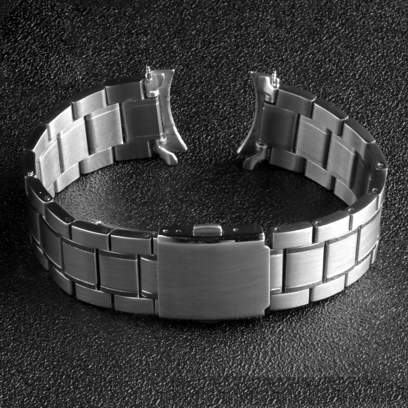 22mm Soild Stainless Steel Curved Watchband For Casio MDV-106/01 Bracelet MDV106 Swordfish Strap MTP-1374 MTP-1375 Men Wristband