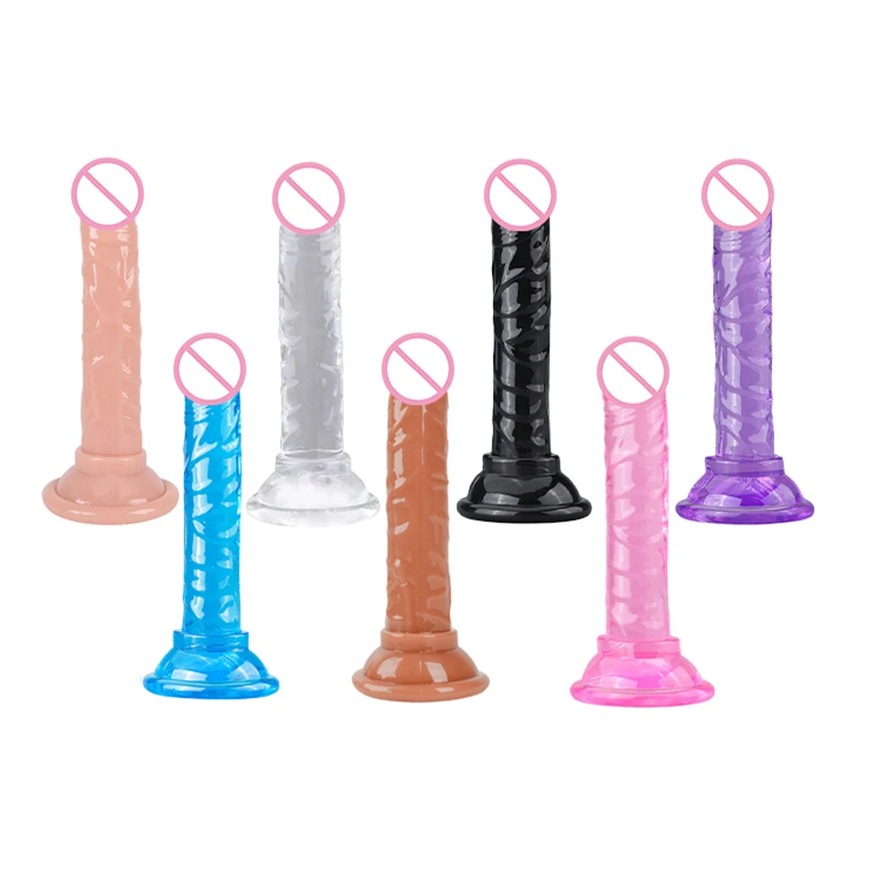 Dildo Toy for Adult Erotic Soft Jelly Strong Suction Cup Dildo Anal Butt Plug Realistic Penis G-spot Orgasm Sex Toys for Woman