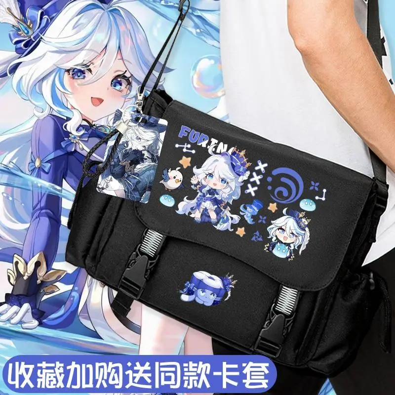 Genshin Impact Style Funina Cute Shoulder Unit-01 Crossbody Casual Unisex Student Laptop Bag Ani