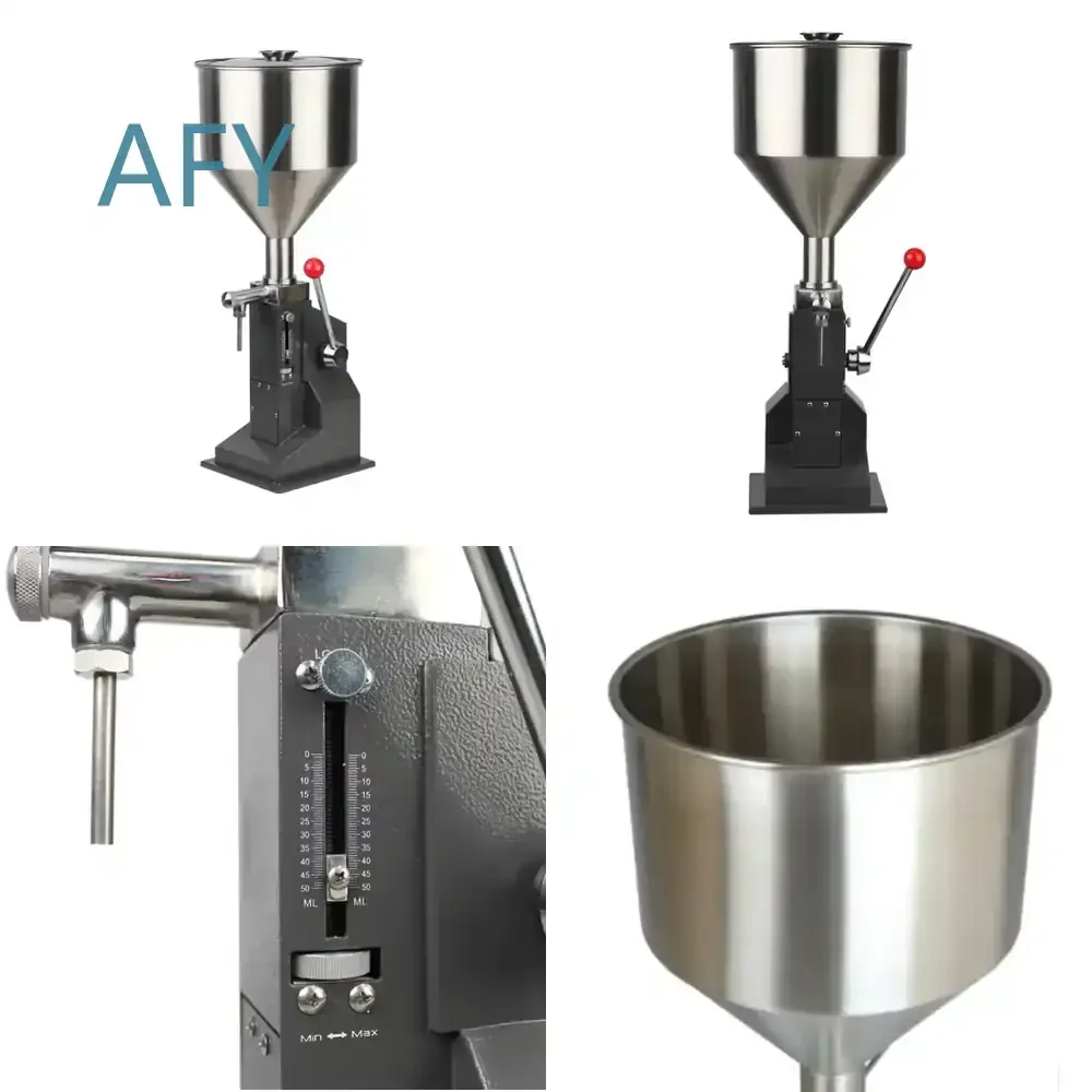 A03 Small Stainless Steel Hand Sanitizer Lip Gloss Balm Filling Machine for Automatic Liquid Filler Equipment for Cosmetics