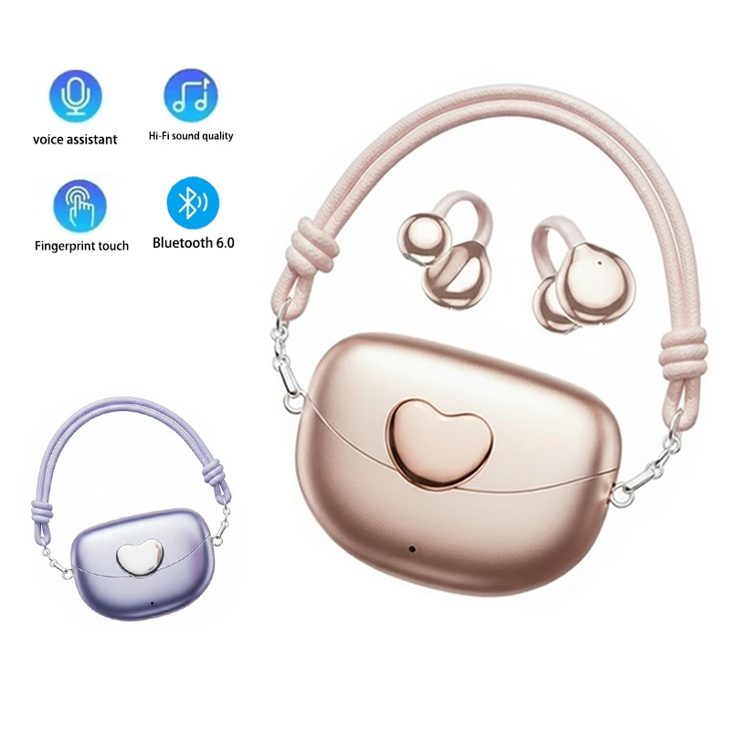 Auriculares Bluetooth con Clip para la oreja, auriculares inalámbricos con ruido, táctiles inteligentes, portátiles, para reuniones y llamadas