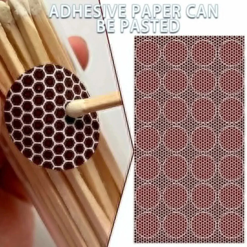 28 Pcs Circle Match Striker Stickers, Round Match Strike Paper with Adhesive, Pre-Cut
