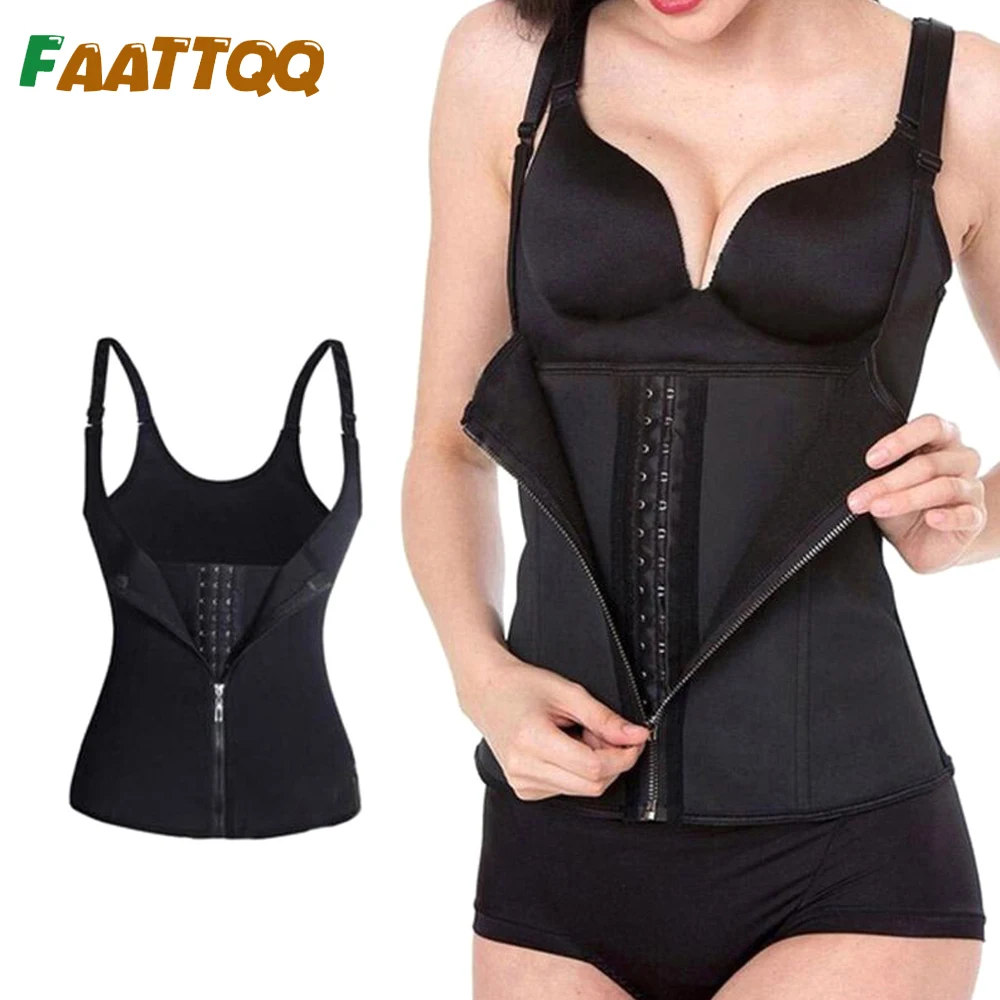 1Pcs Waist Trainer for Women Corset Shapewear with Zipper Women\'s Waist Cincher Tank Top with Adjustable Straps