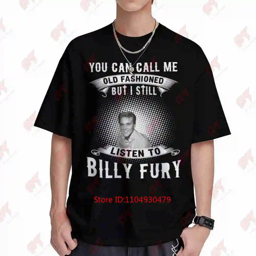 Billy Fury Retro Music 50S60S Short Sleeve Tee 100% Cotton T-Shirt