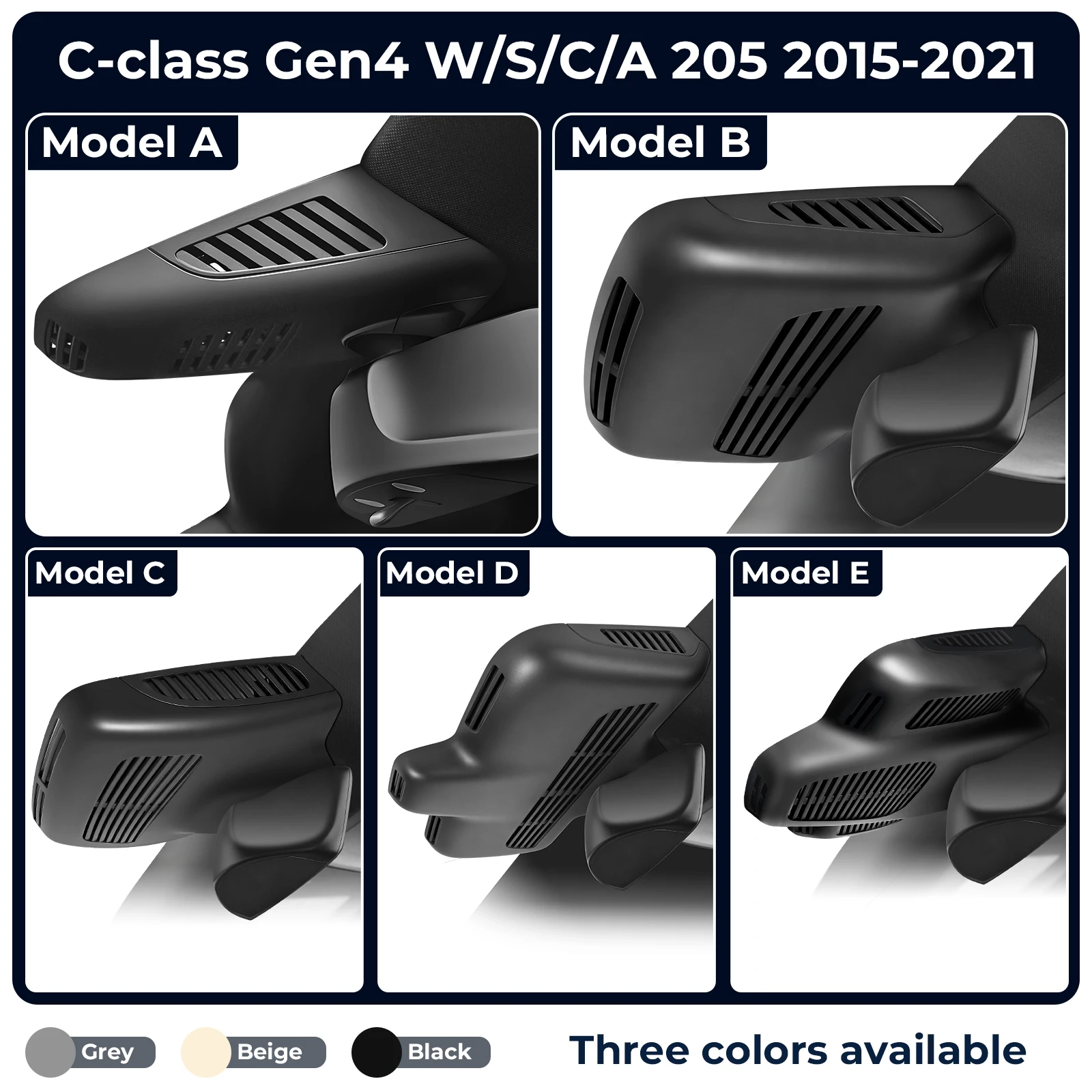 كاميرا داش 4K أمامية وخلفية لسيارة Mercedes-Benz C-Class Gen4 W/S/C/A 205 2015-2021 (الطراز A/B) مسجل سيارة WiFi APP GPS DashCam #2