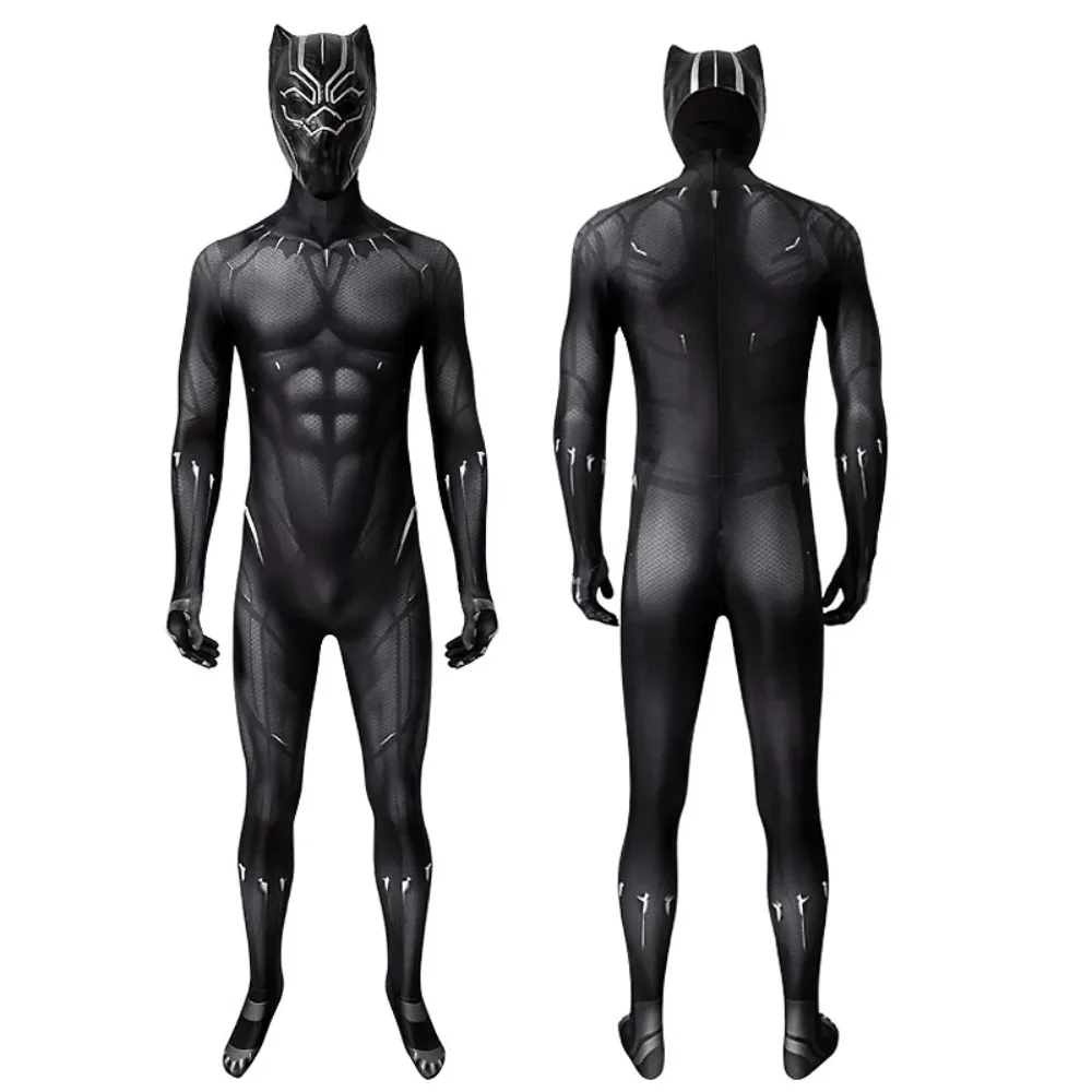 Black SuperHero Costume Panther Halloween Costume Cosplay Lycra Spandex Bodysuit Superhero Zentai Cosplay Costume Carnival Suit