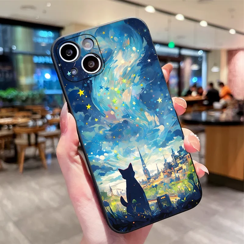 النفط اللوحة الأسود القط السما - مراجعة Phone Cases Oneplus وسعره