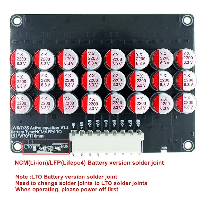 2X 8S Active Equalizer Balancer Lifepo4 Lipo LTO Battery Energy Equalization Capacitor BMS Board