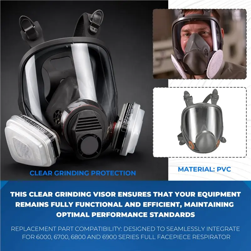 AEE8-40 Pack Peel Off Lens Cover For 6885, 6000, 6700, 6800, 6900 Series Respirator Mask, Protective Cover For 6800 Mask