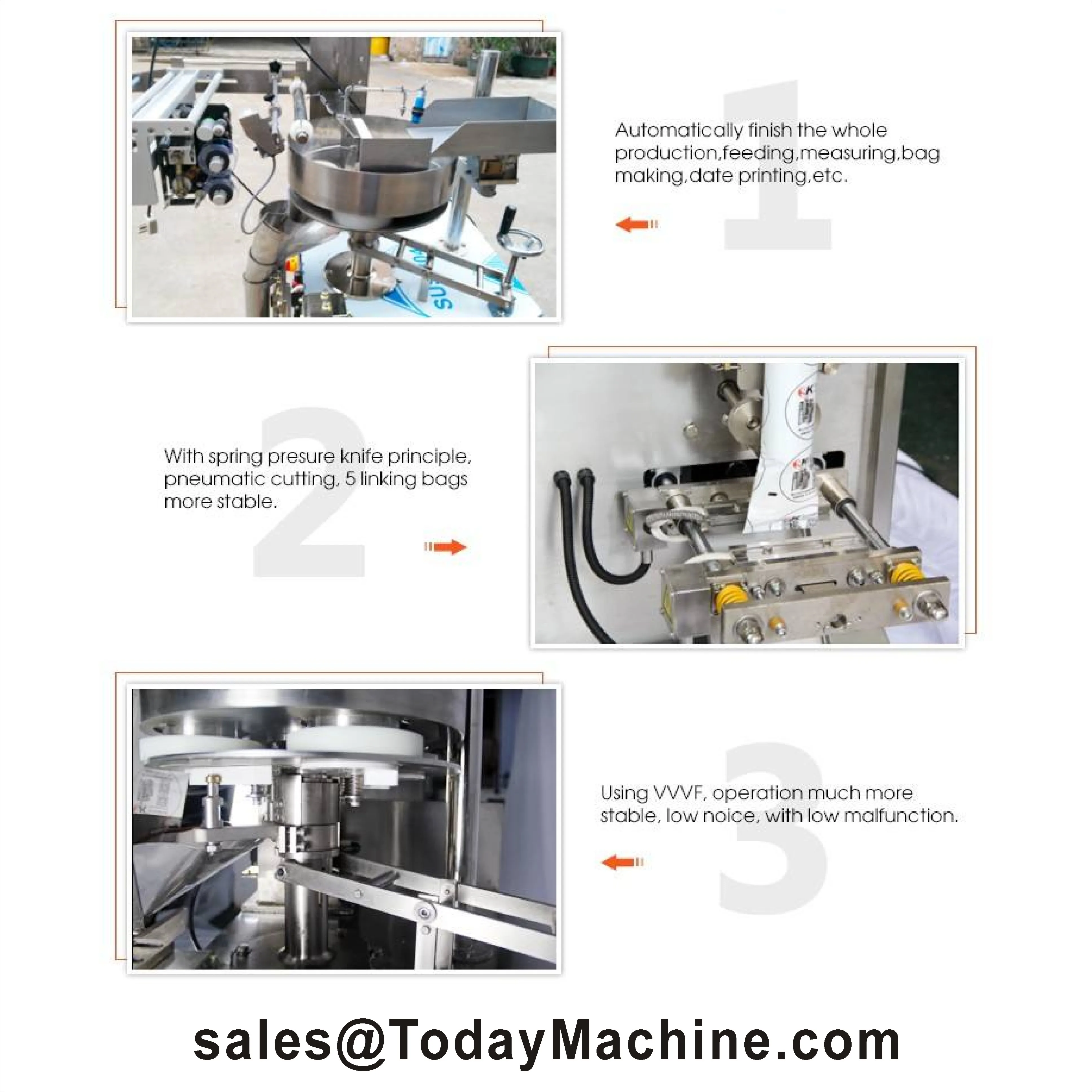 Máquina de Llenado y Empaquetado Vertical de Gránulos para Bolsas de Papel - Leche en Polvo, Azúcar, Té, Café