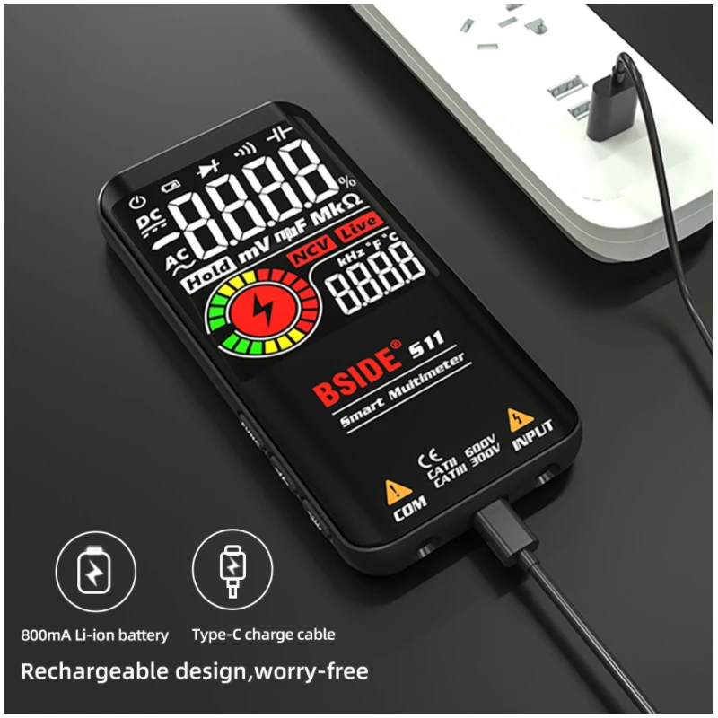 BSIDE A10 S11 S20 Digital Multimeter Profesional multimetro Smart DC AC Voltage Capacitor Ohm Diode NCV Hz EMF Tester Detector