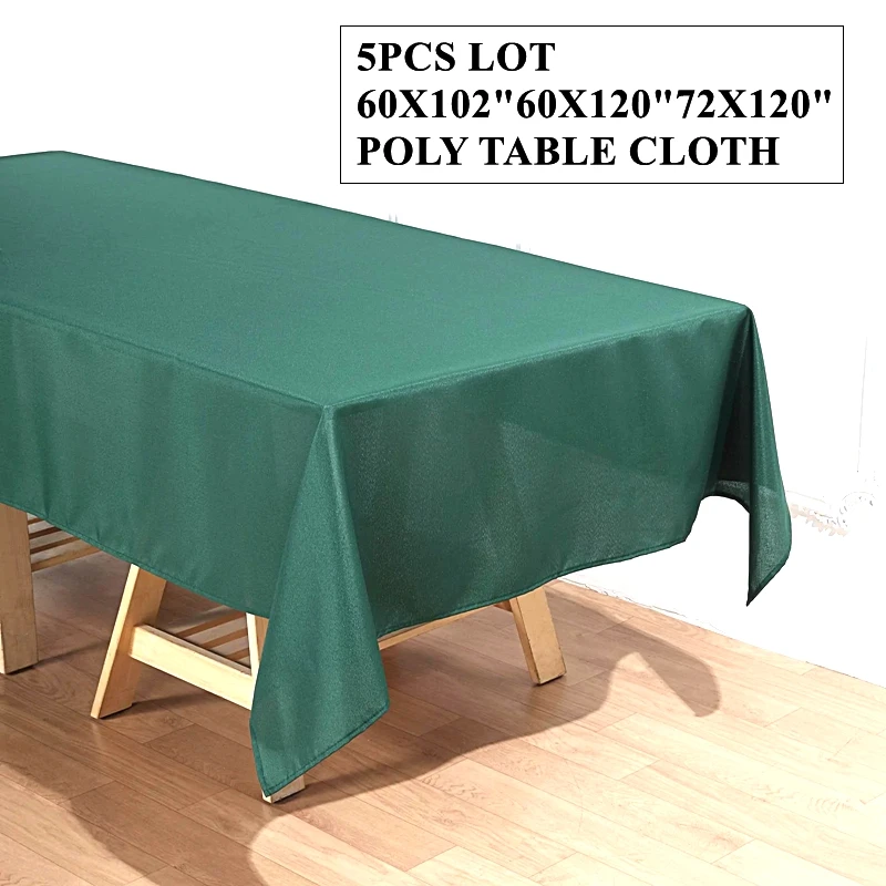 5pcs Lot Rectangle Poly Table Cloth Banquet Tablecloth For Wedding Event Christmas Hotel Decoration