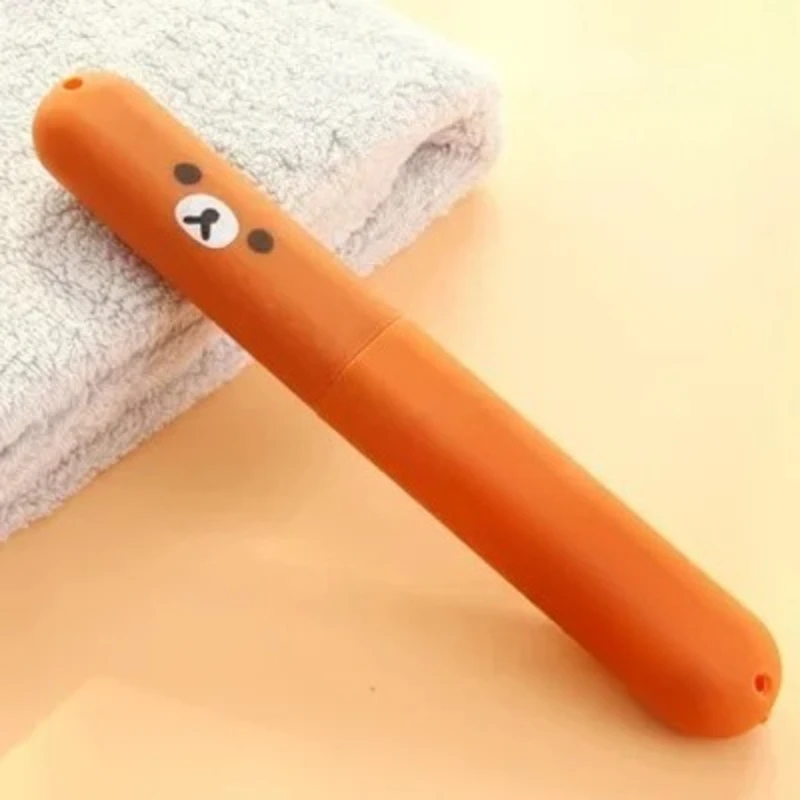 Travel Portable Toothbrush Box Toothbrush Storage Box Cute Cartoon Easy BearToothbrush Set Toilet Toothbrush Set image 5