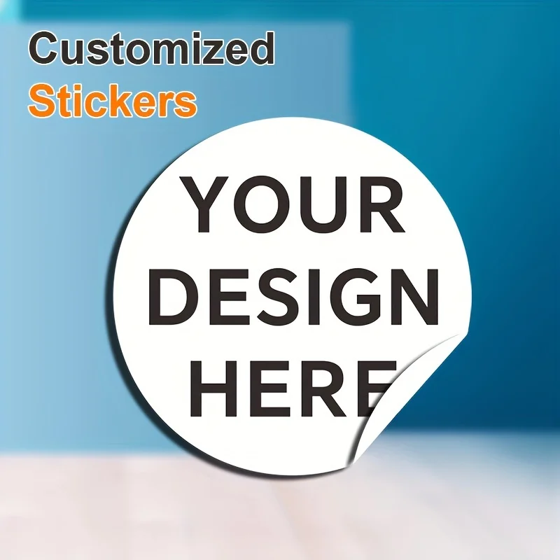 Customizable Photo Stickers with Multicolor Logos - Durable Waterproof Labels for Promotional Events & Corporate Gifts 4cm Round