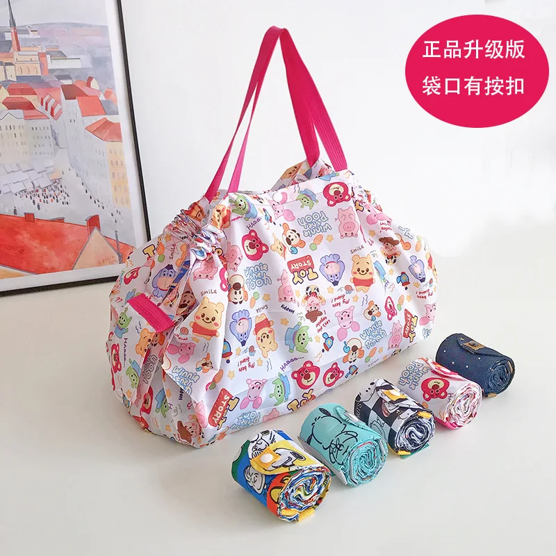 

New Kawaii Anime Snap On Cartoon Eco-Friendly Shopping Bag for Travel and Business Trips, Lightweight and Portable Shoulder Bag