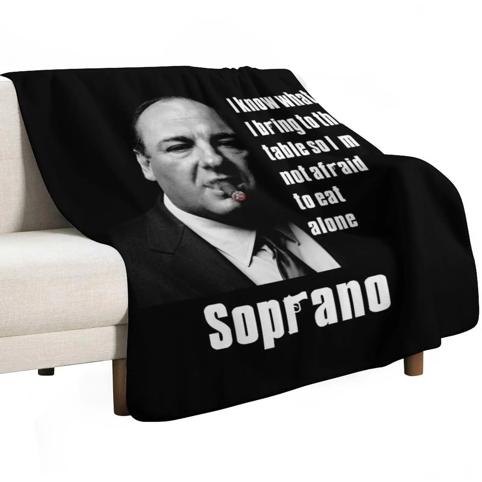 Tony Soprano cigar Quote Throw Blanket Decorative Soft Throw Blanket for Couch Sofa