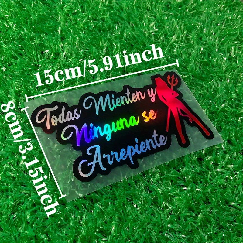 スペインの楽しいミームレーザーバイクステッカー - バイクの燃料タンク、スクーター、車の窓用の防水ビニールデカール