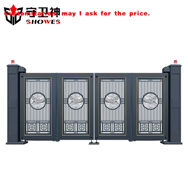 custom.Top Quality Main Gate Design Philippines Folding Gate Retractable Fence Gate