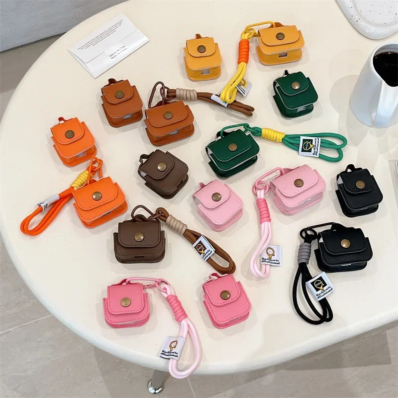 Custodia protettiva in pelle per auricolari adatta per iPhone Airpods1/2/3/4 Airpodspro2 Custodia protettiva anticaduta per auricolari