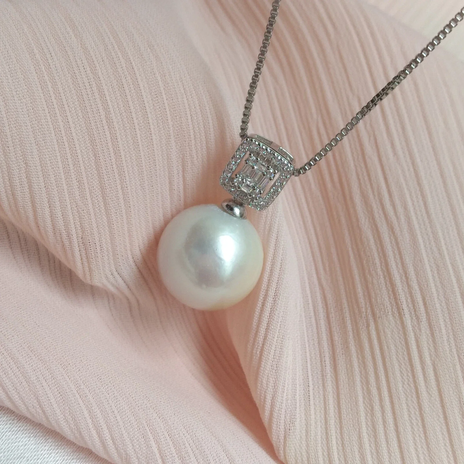 Classic pendant AAA level+10-11 mm natural South Sea pearl pendant necklace 18 inch/925s