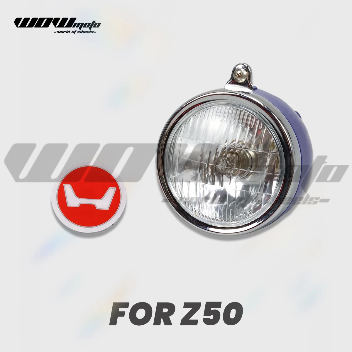 Mini Moto Flat Headlight Bucket Assembly For Monkey Z50 K0 K1 K2 1968-1971 | With Badge For Z50A Z50M | Custom Motorcycle Parts