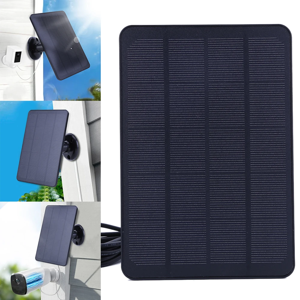 4W 5V Solar Battery Charger Waterproof Adjustable Wall Mount Bracket with 9.8FT Charging Cable for Ring Stick Up&Spotlight Cam