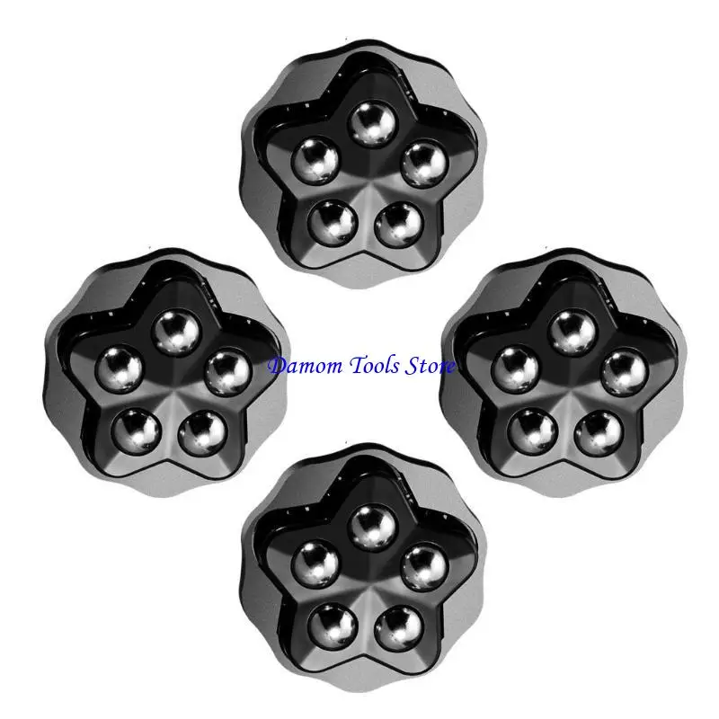 57BE 4Pcs Small Furniture Casters Wheel Sticky Pulley Appliance Sliders Adhesive Casters Wheel for Kitchen Appliances