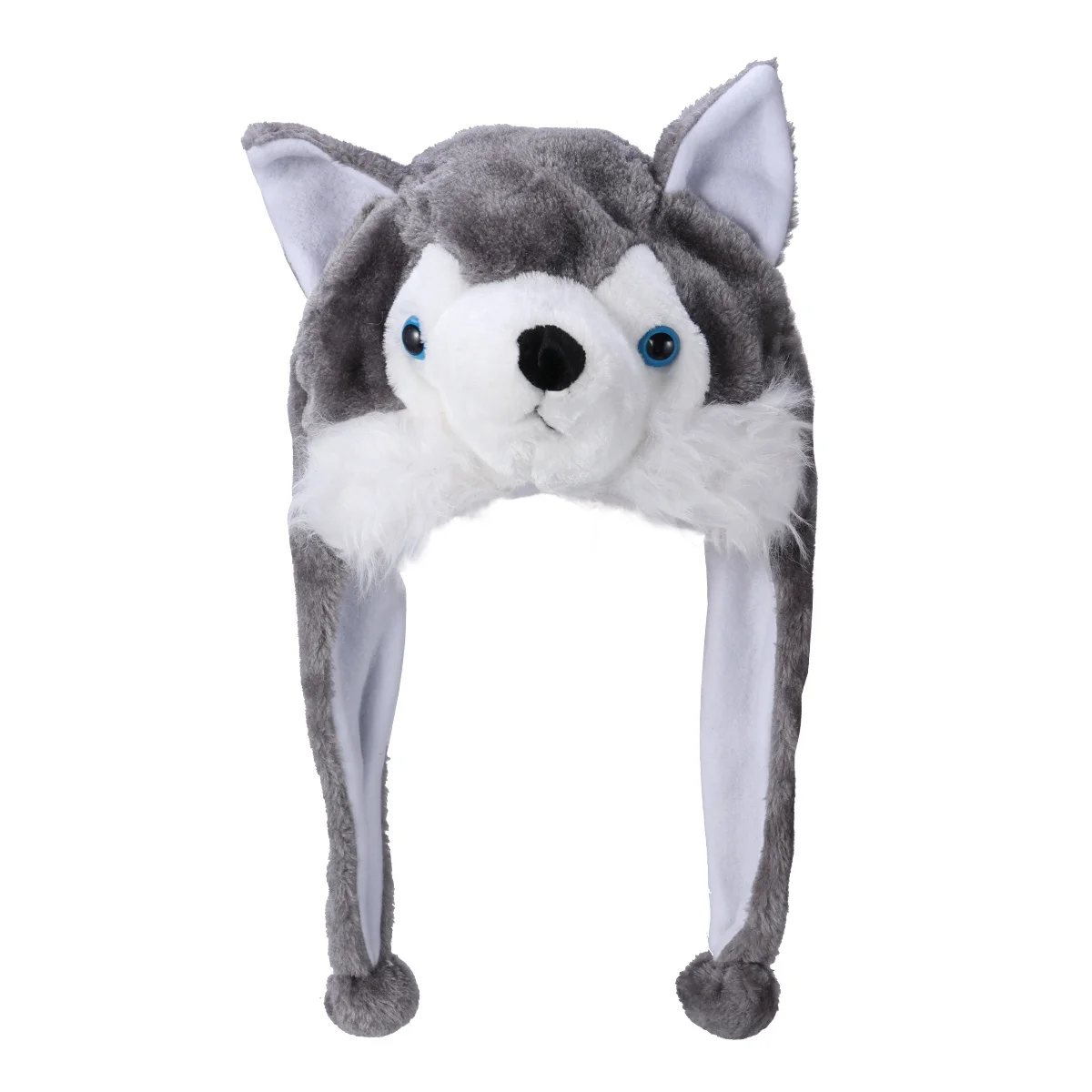 Tiermütze, weiche, warme Wintermütze für Erwachsene und Kinder, Ohrenklappe, Kapuze, dehnbares, pelziges Kostümzubehör für Halloween