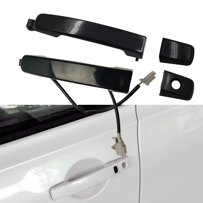Tapa de la cubierta de la cerradura de la manija de la puerta Exterior, puerta de inducción delantera y trasera para Nissan Qashqai 2008-2015, Exterior, perilla de puerta inteligente sin llave