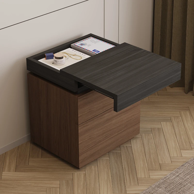 household bedroom bedside table multi-functional hidden compartment high-end locker organizers comfortable Furniture for bedroom