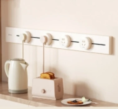 

Настраиваемая розетка с креплением на направляющей Розетка Экономия места Прочный материал Многофункциональная розетка для быстрого подключения