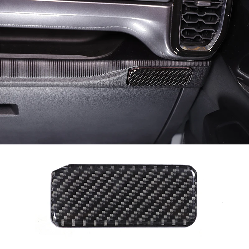 Suporte de copo de passageiro de carro de fibra de carbono macio guarnição adesivo para ford ranger raptor 2023-2024 acessórios interiores do carro