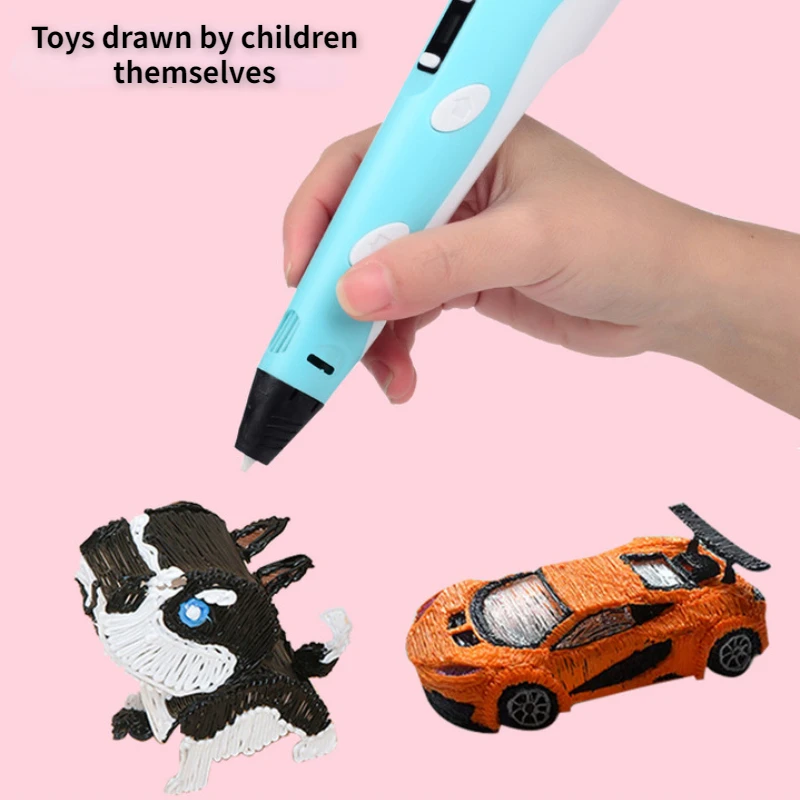 

3D Printing Pen DIY Drawing Pen 200M PLA Filament Children's Birthday Children's Christmas Gift with USB Charging Cable