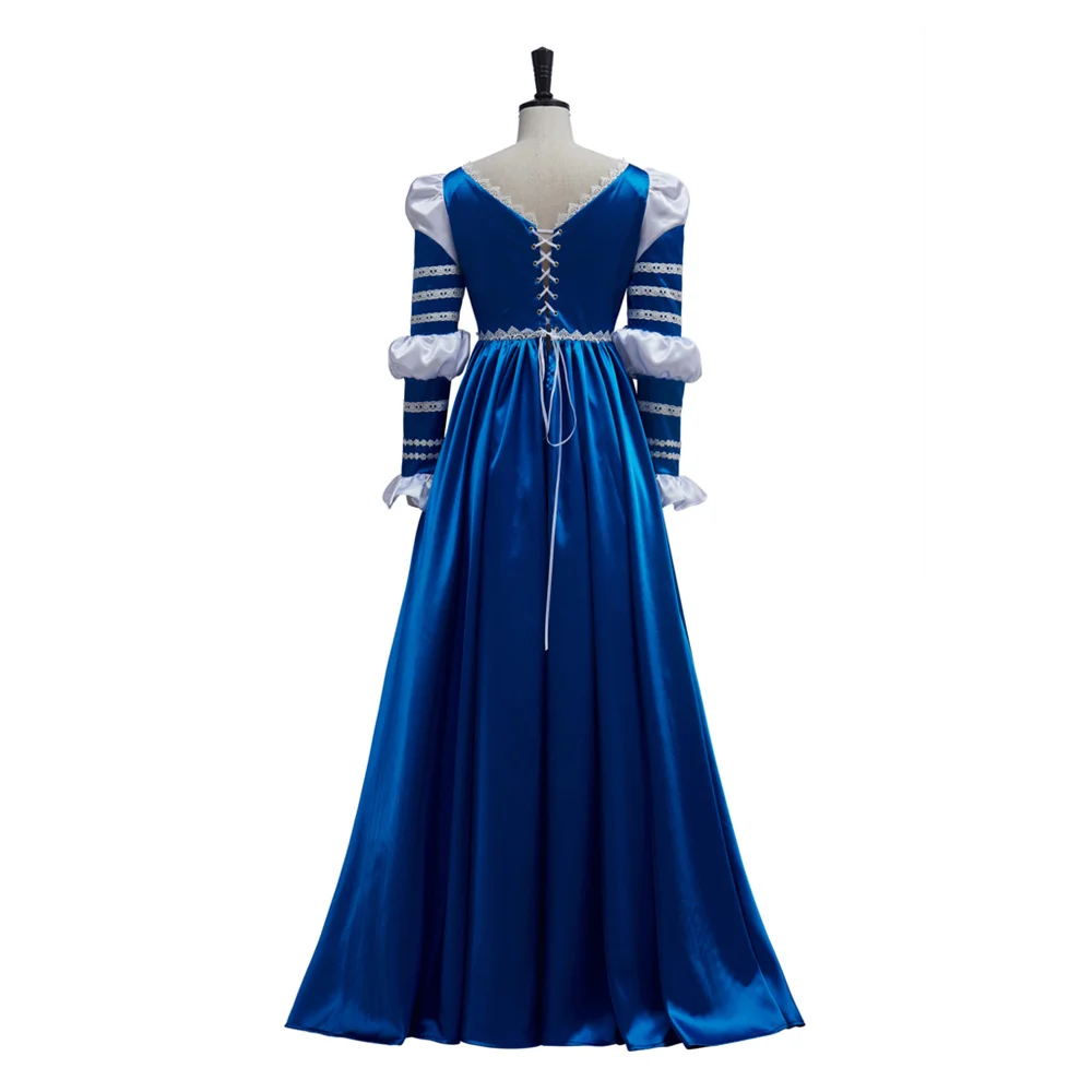 Film Lucrezia Borgia Costume Cosplay Abito medievale vintage blu Abito da ballo storico storico