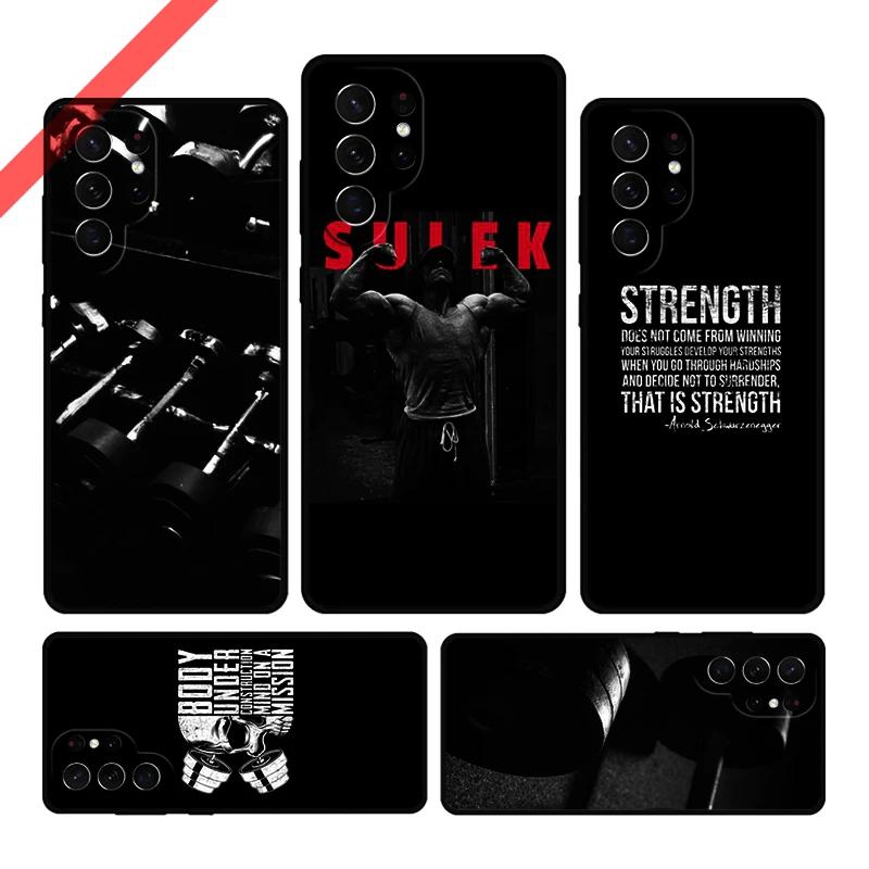 Bodybuilder Phone Case For Samsung Galaxy S20 FE S21 S10 S23 Plus S24 S22 Ultra Coque Note20 Note10 S9 S8 Cover Capa