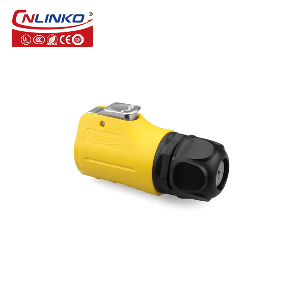 CNLINKO Industrial Waterproof IP68 2 Pin Automotive 20A AC DC Power Connector Outdoor Electrical Cable Wire Adapter LED Lighting