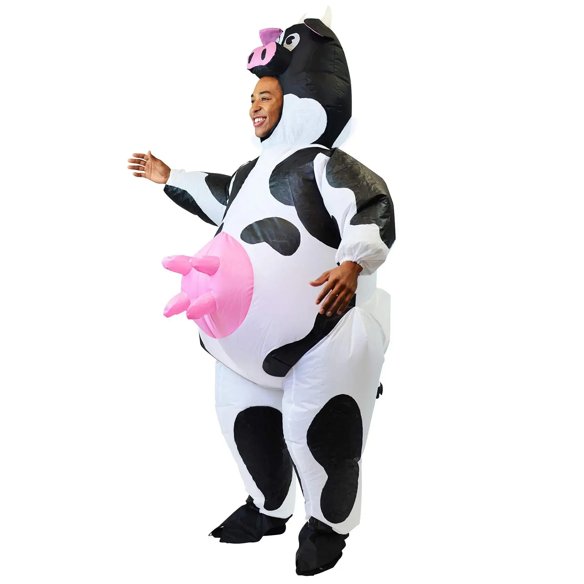 

Funny Dress Up Inflatable Cow Costume Halloween Carnival Party Cosplay Masquerade Festival Event Supplies Inflatable Clothing