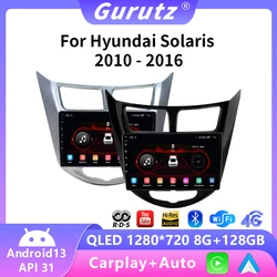 Wireless CarPlay Android Auto Radio for Hyundai Solaris Accent i25 2010-2016 4G Car Multimedia Video Player Navigation GPS dvd