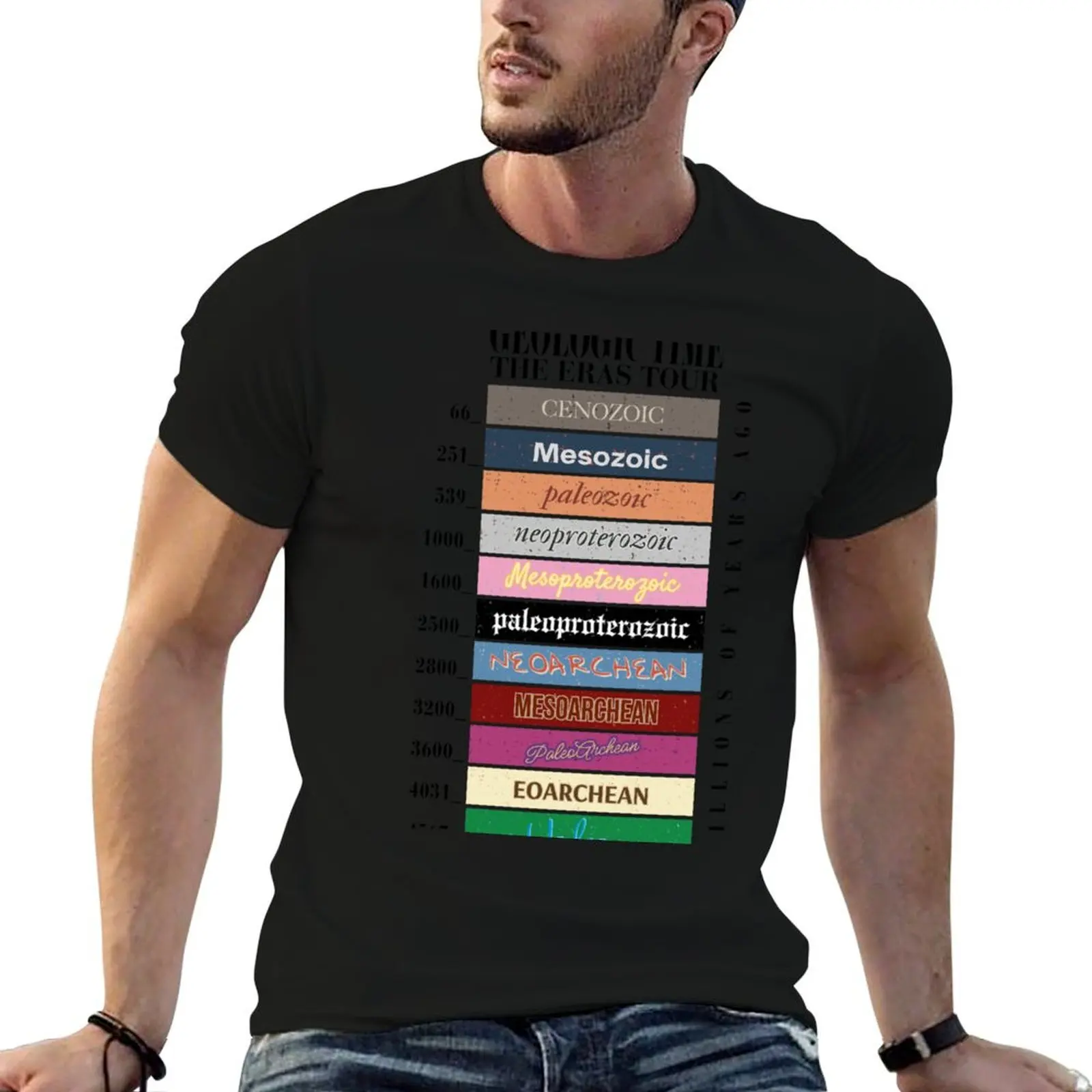 Geologic Time Passes Swiftly T-Shirt Classic Print Short Sleeve Shirt