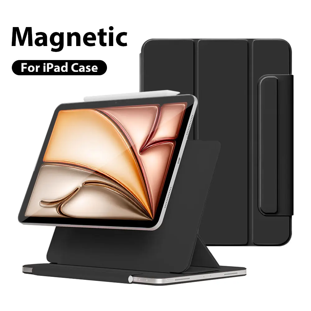 

For iPad Air 11 M3 M4 11th 4 5 A16 10 9 10th Generation Pro 12.9 13 M5 Protective Cover Mini 6 7 With Magnetic Detachable Cover