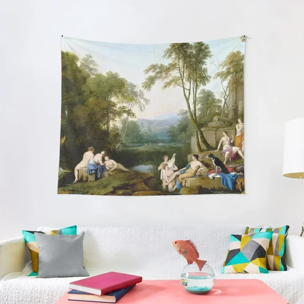 Laurent de La Hyre Diana and Her Nymphs in a Landscape Tapestry Decoration Wall Wall Tapestries Home Decor Accessories Tapestry