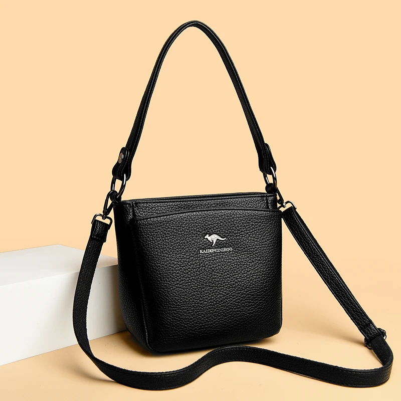 

Сумки из мягкой кожи, маленькая сумка для женщин среднего и пожилого возраста, новинка 2025, модная сумка через плечо для мам на одно плечо, сумка