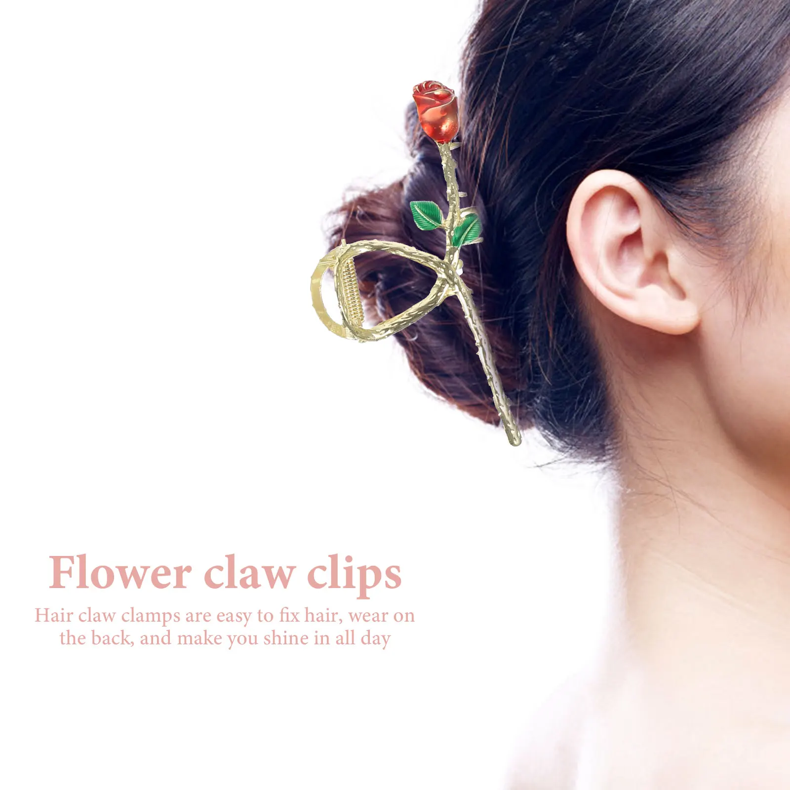 

5pcs Metal Claw Clips Assorted Styles Butterfly Flower Claw Clips For Women Decorative Accessories Prom Party Daily Use Thin