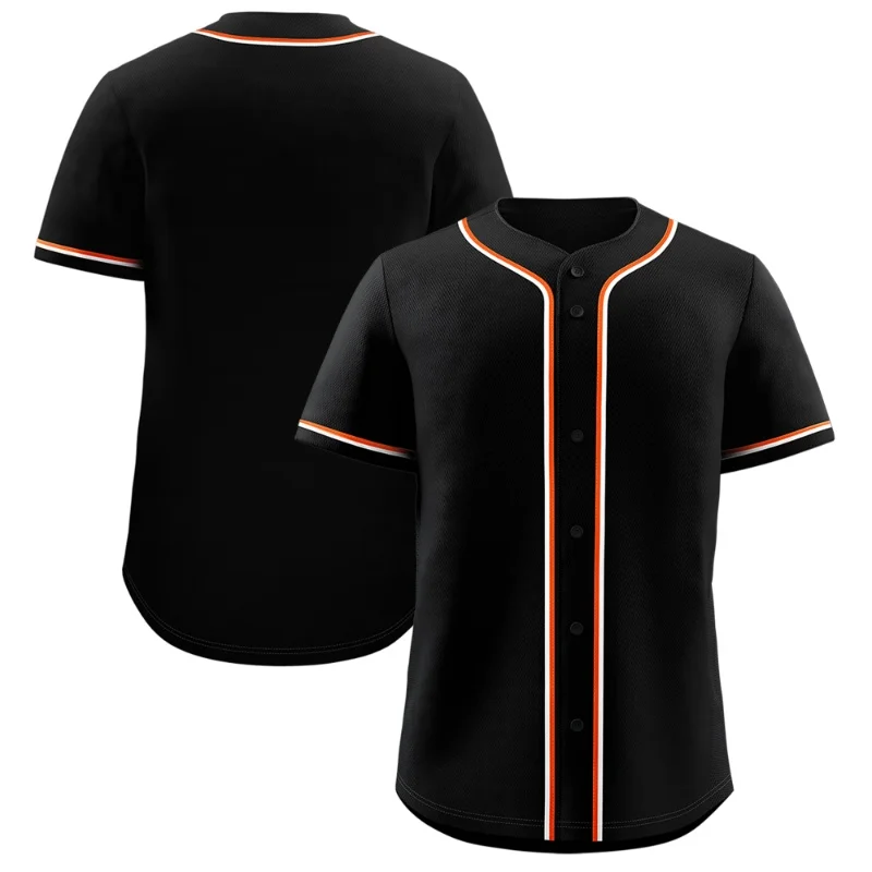 

Customized Baseball Shirt Button Embroidery Personalized Name Number Polyester Softball Jersey Adult Sports Uniform