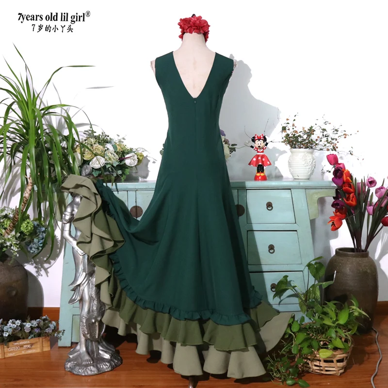 Spaanse Dansjurk Flamenco Oefenrok Draag Dames EK14