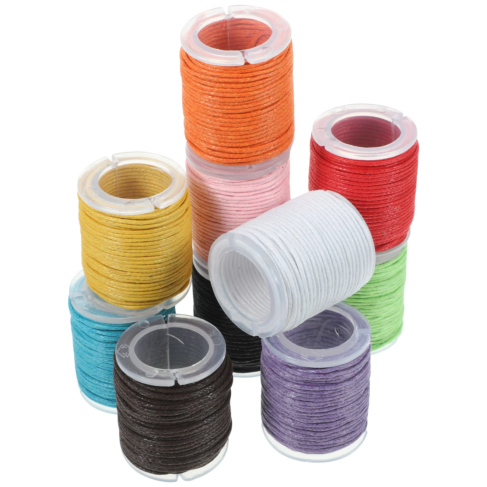 

10 Rolls Bracelet String 1Mm Waxed Cotton Cord DIY Wax Thread 10M Length Jewelry Craft Making 10 Colors