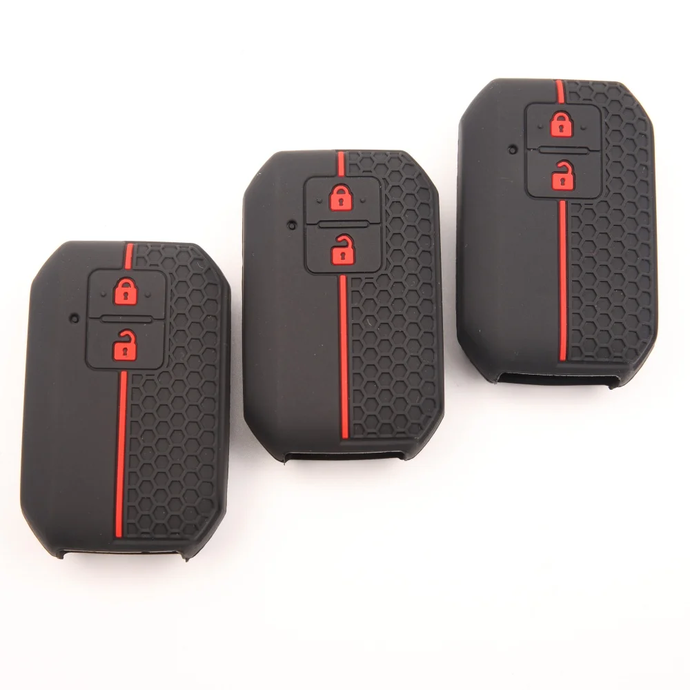 2026 New 2 Buttons For Suzuki Swift 2017 2018 Silicone Key Case Cover Keyless Fob Shell Skin Keyring Key Chain Holder Protector
