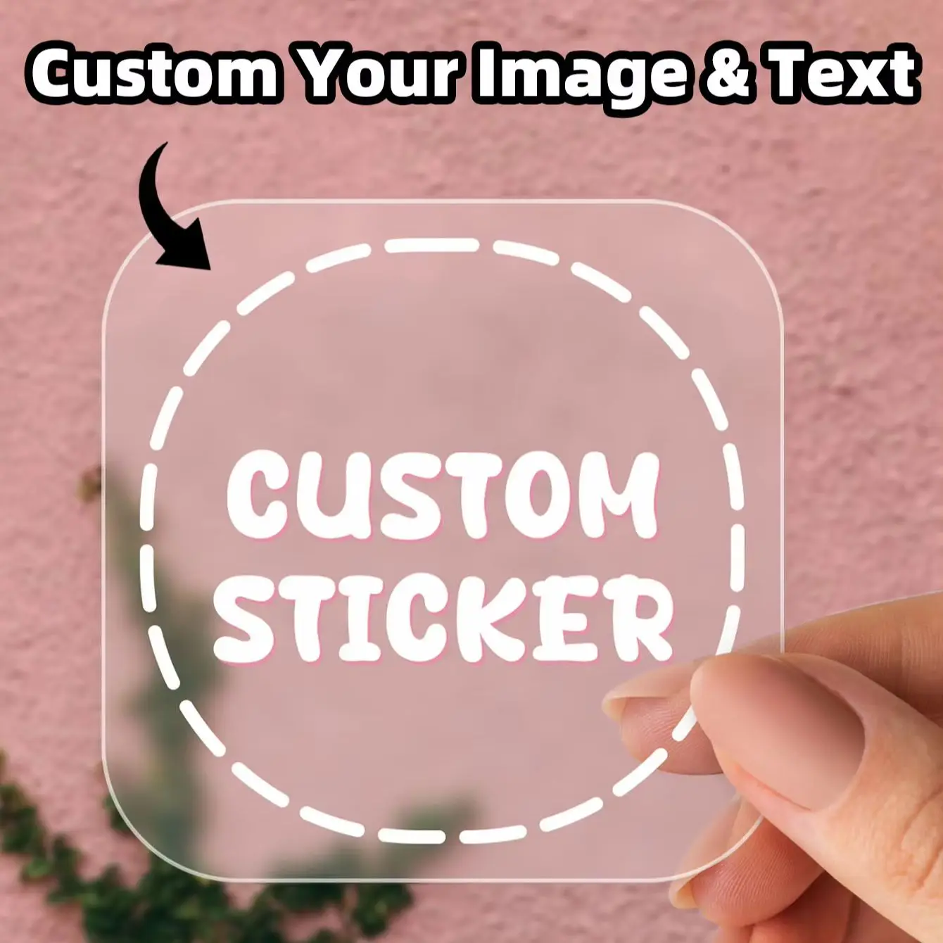 1-96Pcs Square Custom Stickers, Personalized Text Image Labels for File Markers, Storage Tags & Document Seals